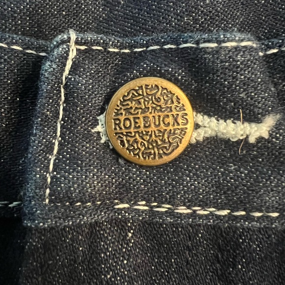 Vintage Roebucks Carpenter Jeans 40x30 Relaxed Fit Blue Dark Wash Denim EUC - Picture 4 of 8